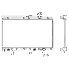 Радіатор охолодження двигуна Mitsubishi Galant 88-93 1.8 8V / 2.0 (Koyorad) MB356527