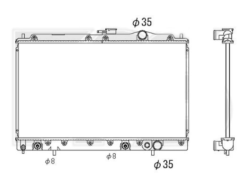 Радіатор охолодження двигуна Mitsubishi Galant 88-93 1.8 8V / 2.0 (Koyorad) MB356527