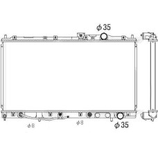 Радіатор охолодження двигуна Mitsubishi Galant 93-96 АКПП (Koyorad) MB845810, MB845814