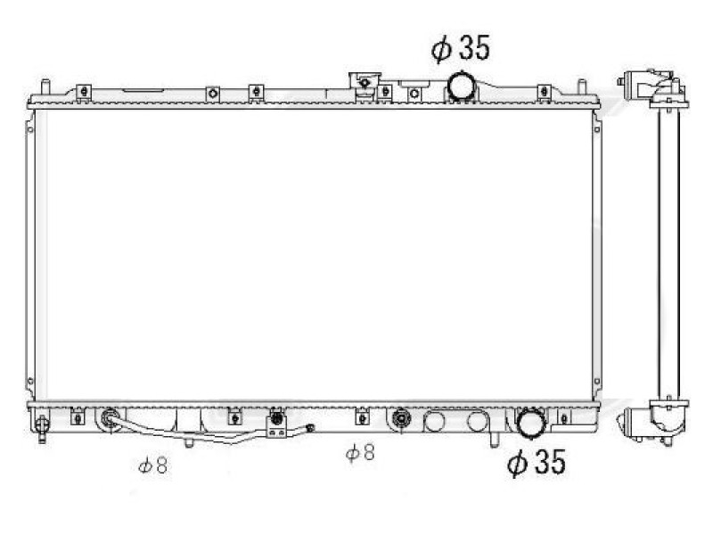 Радіатор охолодження двигуна Mitsubishi Galant 93-96 АКПП (Koyorad) MB845810, MB845814