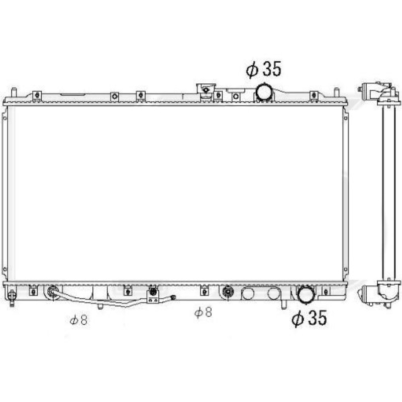 Радіатор охолодження двигуна Mitsubishi Galant 93-96 АКПП (Koyorad) MB845810, MB845814