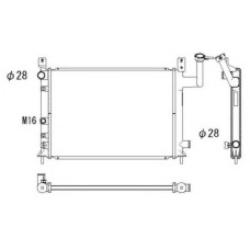 Радіатор охолодження двигуна Nissan Sunny N13 86-90 (Koyorad) 2141050A11