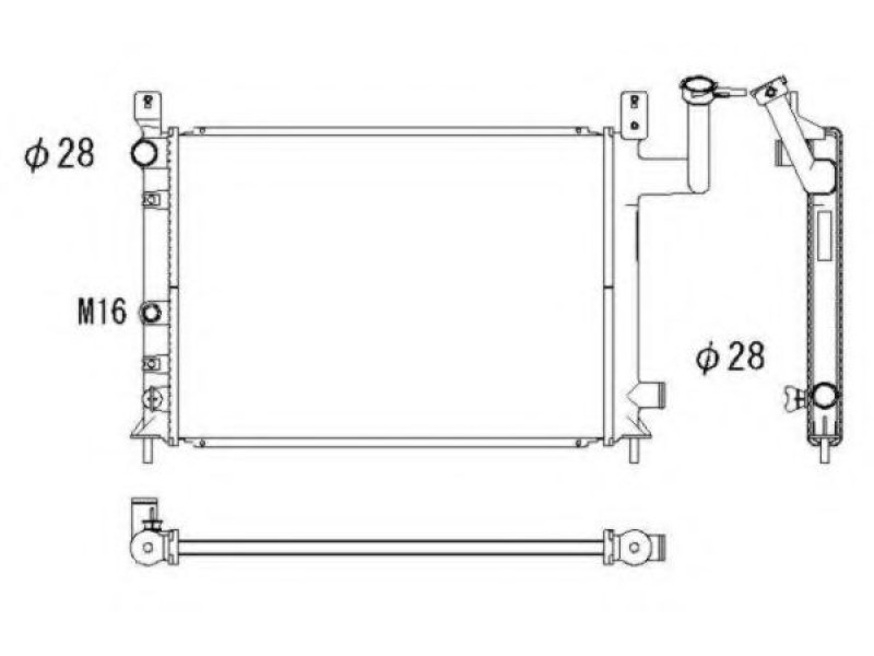 Радіатор охолодження двигуна Nissan Sunny N13 86-90 (Koyorad) 2141050A11