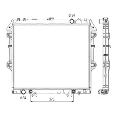 Радіатор охолодження двигуна Toyota Fortuner 04-15 двиг. 2.7 АКПП (FPS) 