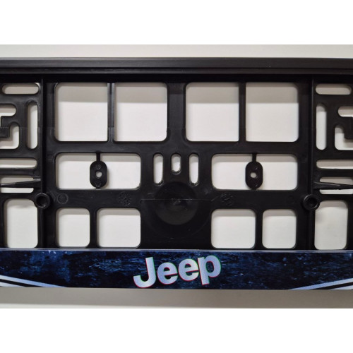 Рамка номера передня/задня чорна Jeep