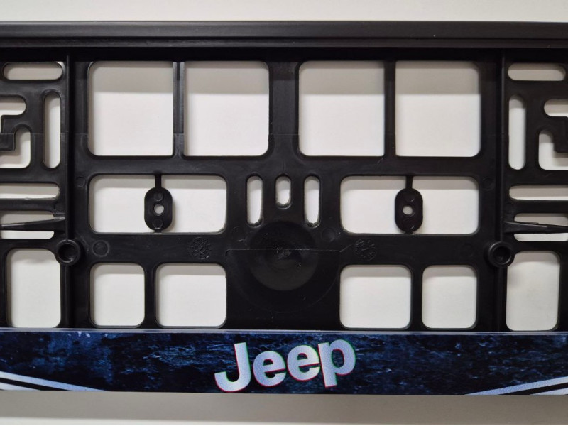 Рамка номера передня/задня чорна Jeep