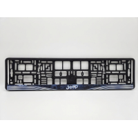 Рамка номера передня/задня чорна Jeep