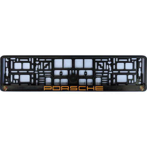 Рамка номера передня/задня (чорна) Porsche