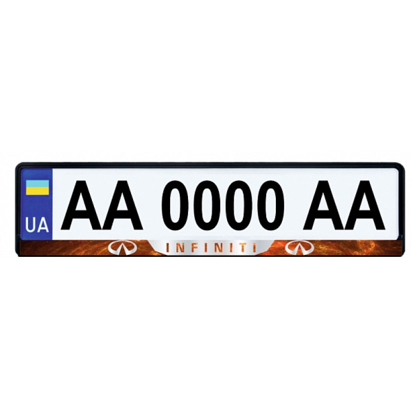 Рамка номера передня/задня (чорна з червоним) Infiniti Всі моделі Infiniti Всі роки 