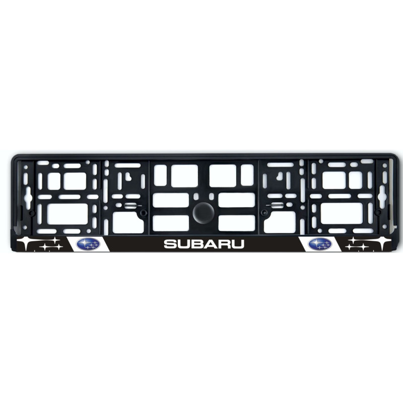 Рамка номера передня/задня (чорна) Subaru