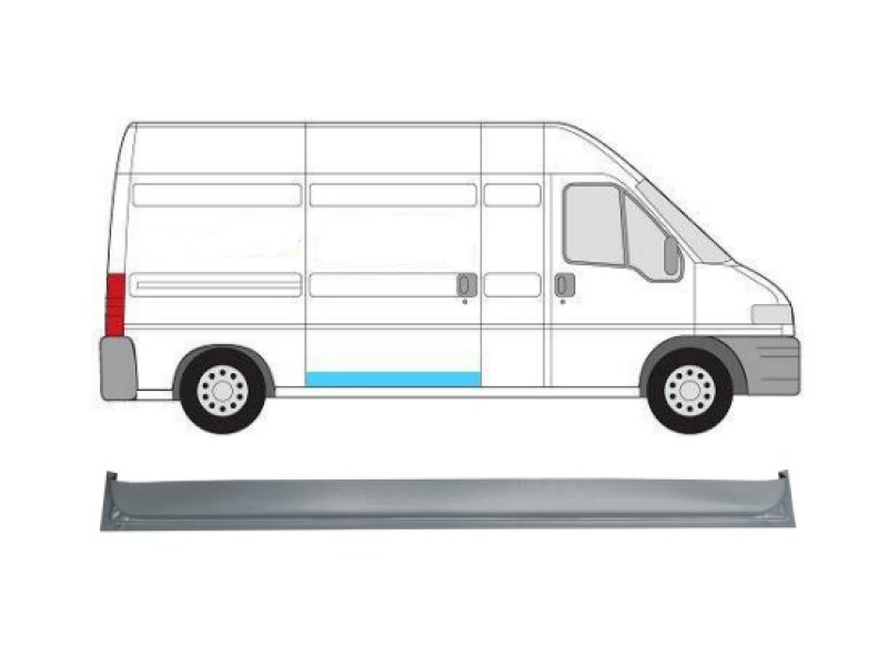 Ремчастина середніх дверей внурішня ліва/права Fiat Ducato, Citroen Jumper, Peugeot Boxer 94-06 (KK)