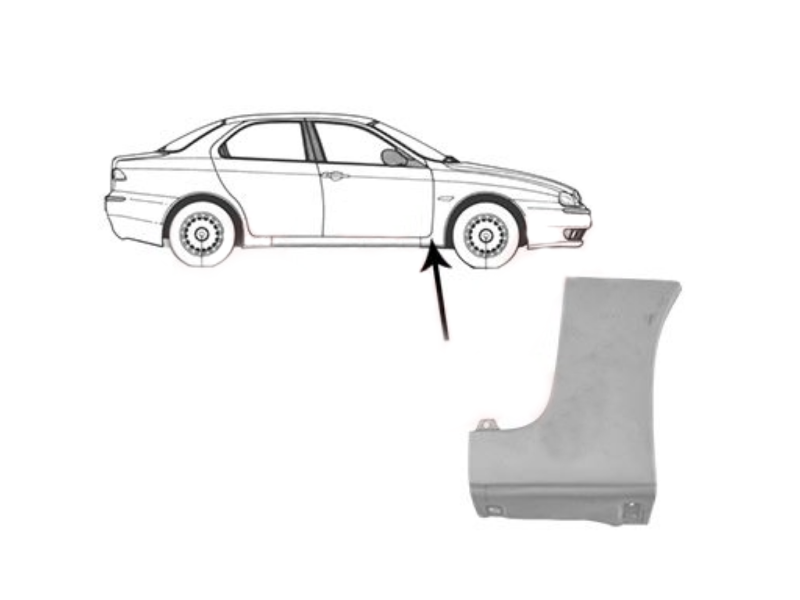 Ремчастина переднього крила права Alfa Romeo 156 97-07 (Польща)