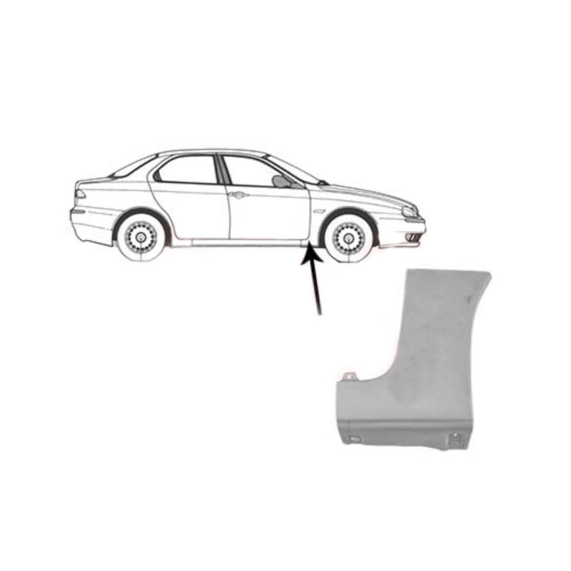 Ремчастина переднього крила права Alfa Romeo 156 97-07 (Польща)