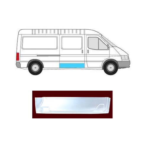 Ремчастина бічних дверей права Ford Transit 1986-2000 внутрішня (KH)