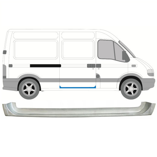 Ремчастина бічних дверей внутрішня права Renault Master 2, Opel Movano 98-09