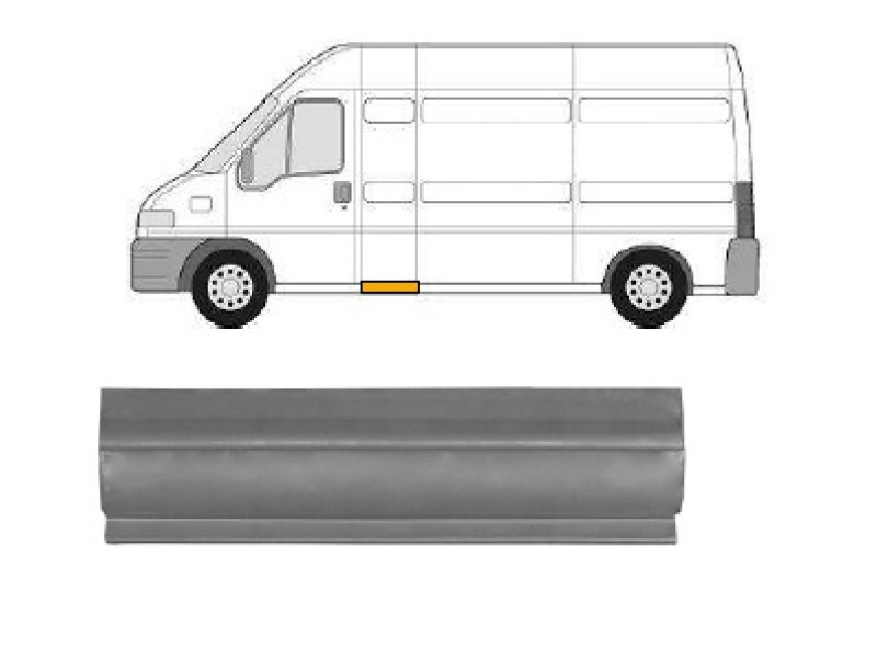 Ремчастина бока ліва/права (50x15 см) Citroen Jumper, Fiat Ducato, Peugeot Boxer 1994-2006 довга база (PL)
