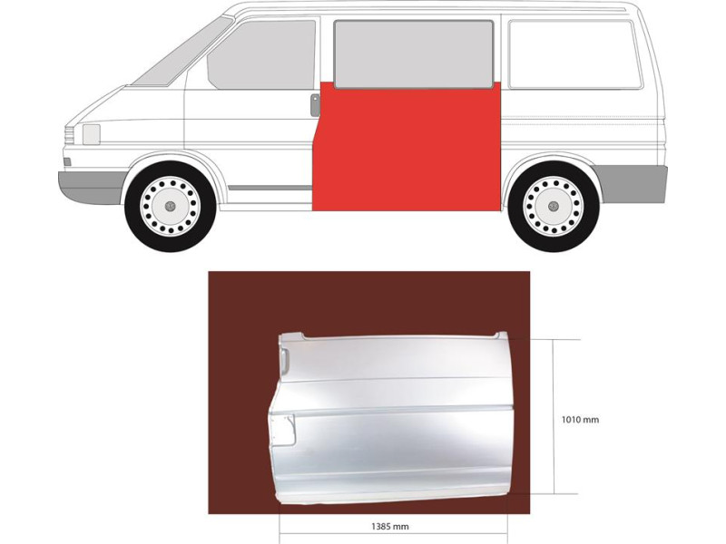 Ремчастина бока ліва середня VW Transporter T4 90-03 (PL)