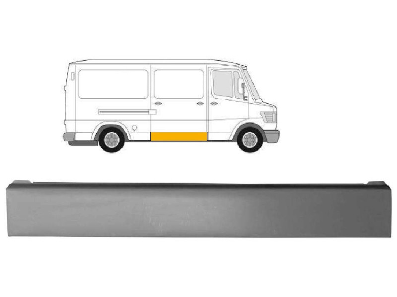 Ремчастина бічних дверей зовнішня права Mercedes T1 207-410 77-95 мала (FPS)