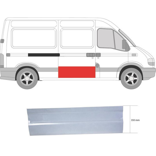 Ремчастина бічних дверей права Renault Master 2, Opel Movano 98-09 (KK)