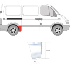 Ремчастина бока передня права Renault Master 2, Opel Movano (98-09) коротка база (Klokkerholm)