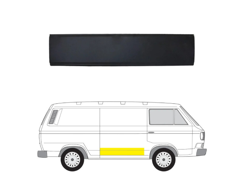 Ремчастина бокової двері права зовнішня VW Transporter T3 (Klokkerholm)