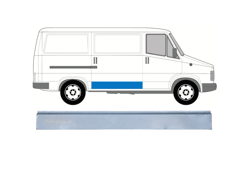 Ремчастина бокової двері зовнішня Fiat Ducato, Citroen C25, Peugeot J5 81-94 (Klokkerholm)