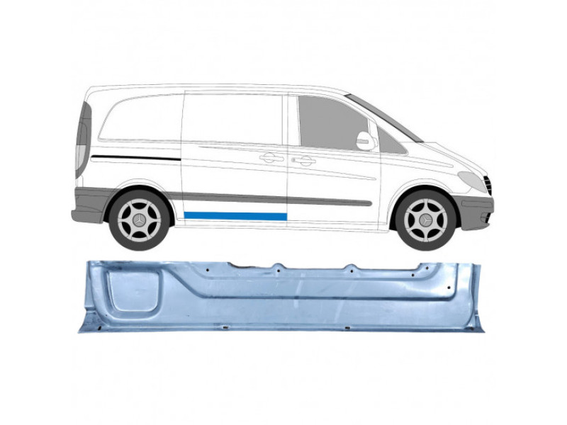 Ремчастина бокової дверки права внутрішня Mercedes Vito W639 03-14 (Polcar)