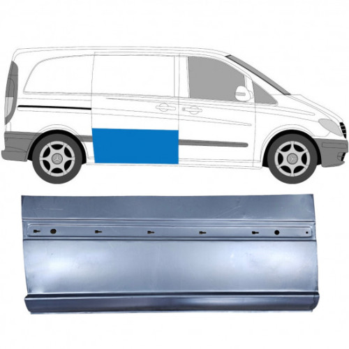 Ремчастина бокової дверки права зовнішня Mercedes Vito W639 2003-2014 (Polcar)