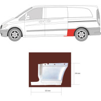 Ремчастина боку задня нижня ліва Mercedes Vito W639 03-14 довга база (Klokkerholm) до колеса