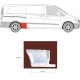 Ремчастина боку задня нижня права Mercedes Vito W639 03-14 довга база (Klokkerholm) до колеса