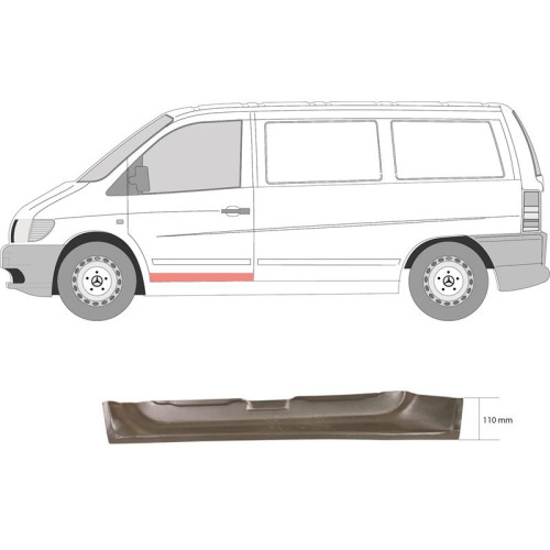 Ремчастина двері ліва внутрішня Mercedes Vito W638 1996-2003 (KK)