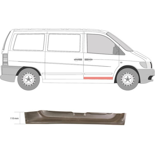 Ремчастина двері права внутрішня Mercedes Vito W638 1996-2003 Klokkerholm
