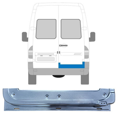 Ремчастина задньої двері права Mercedes Sprinter W901, VW LT 2 внутрішнє корито (Польща)