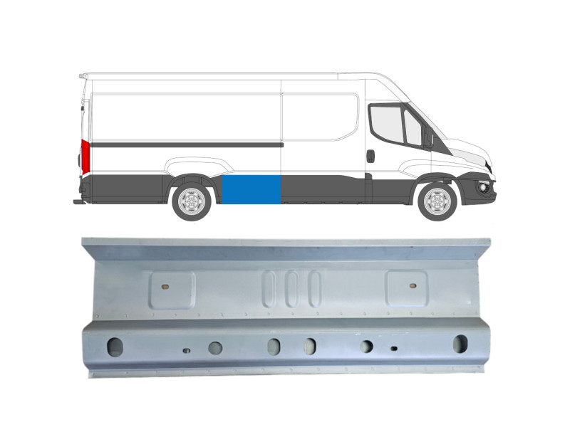 Ремчастина кузова ліва/права задня перед колесом (довжина 94 см) Iveco Daily VI 2014-2023 Klokkerholm 3082569