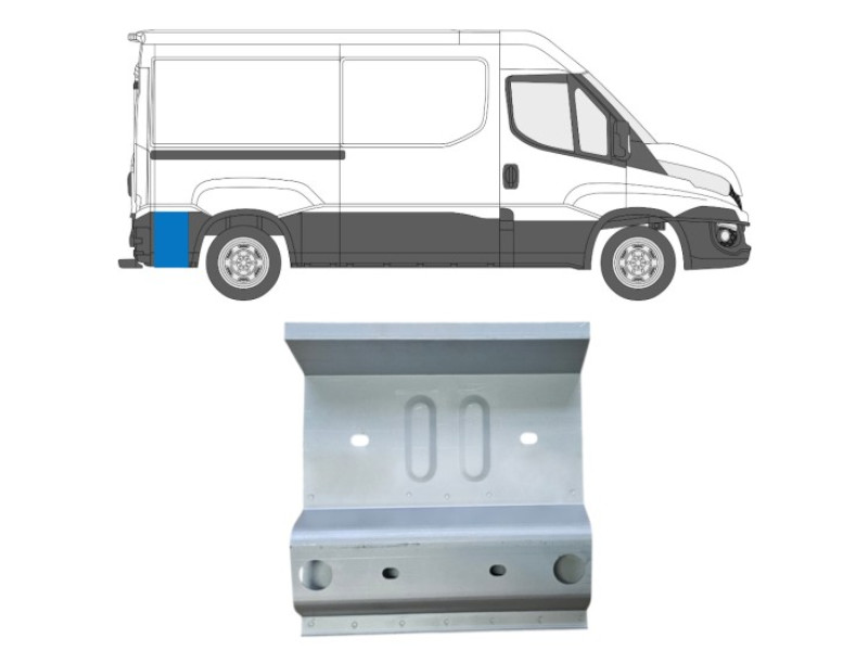 Ремчастина кузова ліва/права задня за колесом (довжина 30 см) Iveco Daily VI 2014-2023 Klokkerholm 3082600