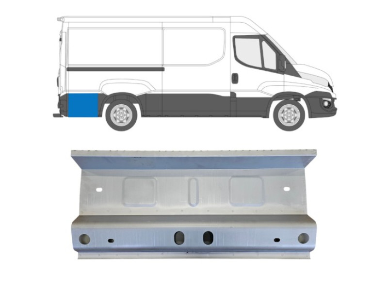 Ремчастина кузова ліва/права задня за колесом (довжина 70 см) Iveco Daily VI 2014-2023 Klokkerholm 3082601