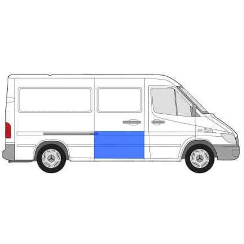 Ремчастина правих бічних дверей Mercedes Sprinter W901-W903 1995-2006 висока (KH)