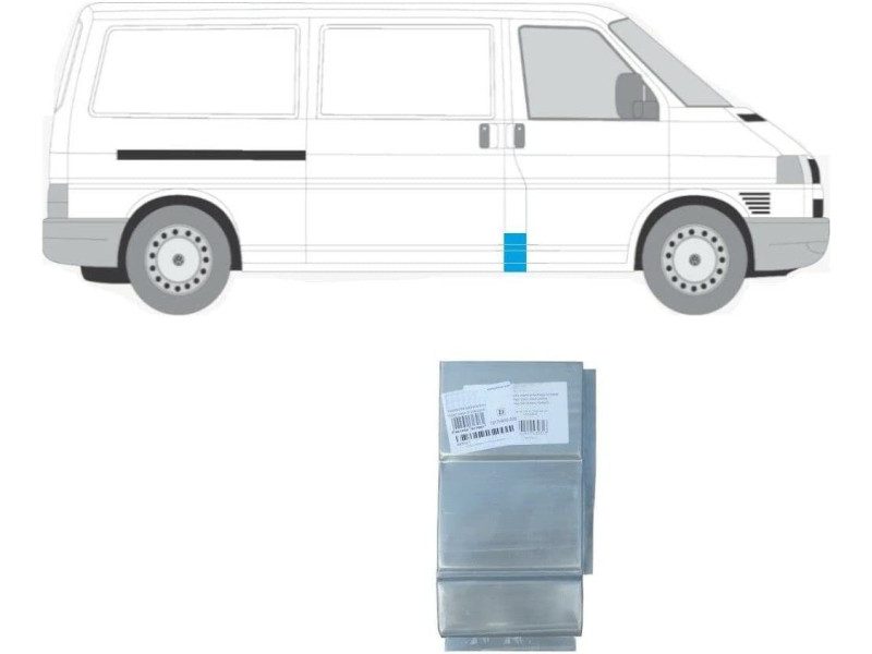 Ремчастина обшивки бокової стійки VW Transporter T4 ліва/права