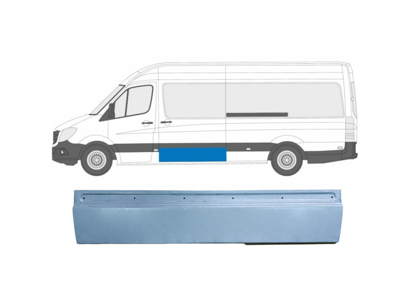 Ремчастина обшивки дверей правий Mercedes Sprinter 209-524 06-13 (Polcar) 506540-5