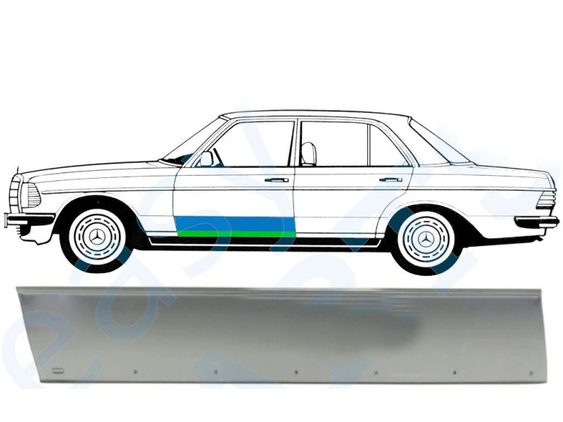 Ремчастина передньої лівої двері Mercedes W123 (PL)
