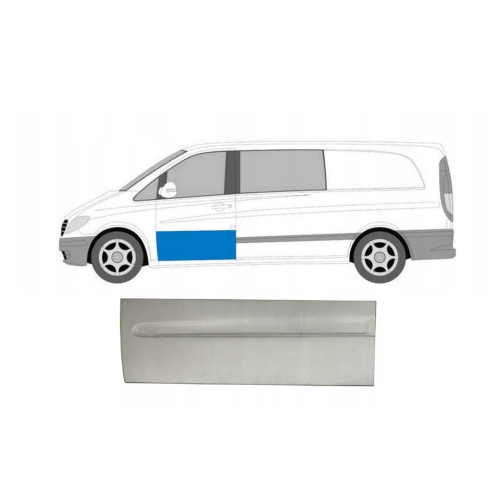 Ремчастина передніх дверей нижня ліва Mercedes Vito W639 2003-2014 Klokkerholm 3542151