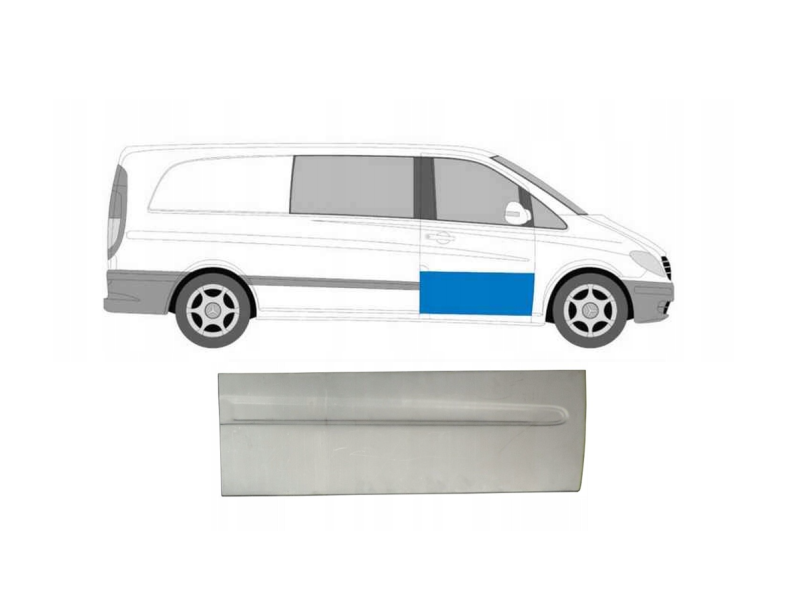 Ремчастина передніх дверей нижня права Mercedes Vito W639 03-14 (PL)