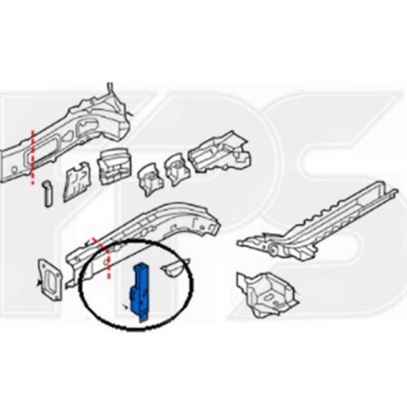 Ремчастина передній панелі нижня права Mitsubishi ASX / Outlander Sport 19- (Тайвань)