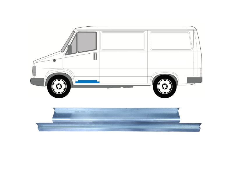 Ремчастина передній двері ліва внутрішня Fiat Ducato, Citroen C25, Peugeot J5 81-94 (Klokkerholm)