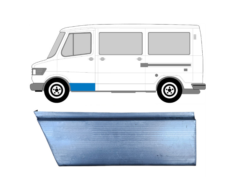 Ремчастина передньої двері ліва Mercedes T1 77-95 (KH)