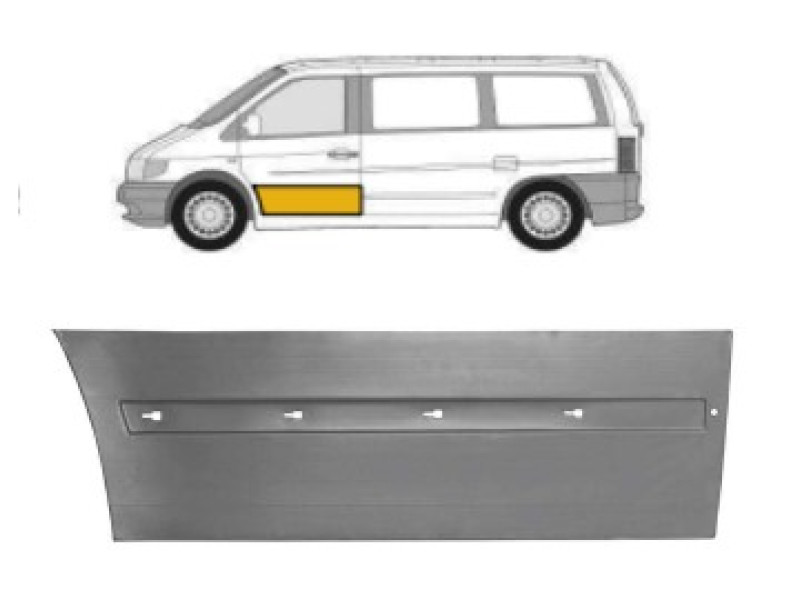 Ремчастина передньої двері ліва Mercedes Vito W638 96-03 (Польща)