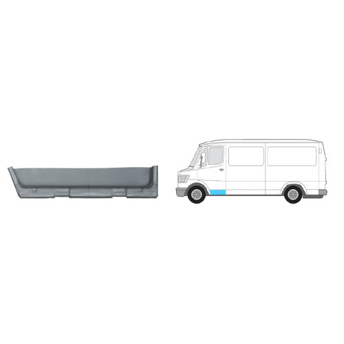 Ремчастина передньої двері ліва внутрішня Mercedes T1 207-410 1977-1995 KL