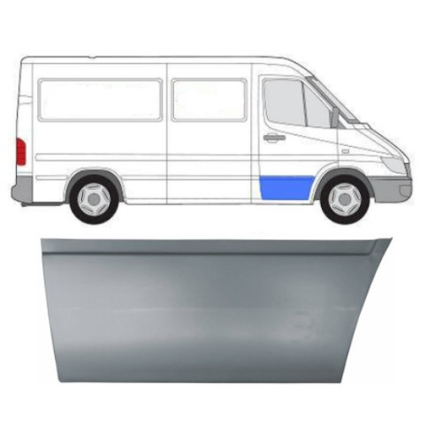 Ремчастина передньої двері права Mercedes Sprinter 1995-2006 POTRYKUS 30 см, товщина 1 мм