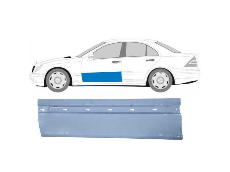 Ремчастина передньої двері нижня ліва Mercedes C-class W203 00-07 (Klokkerholm)