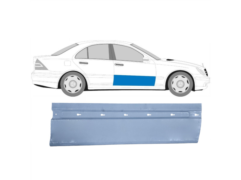 Ремчастина передньої двері нижня права Mercedes C-class W203 00-07 (Klokkerholm)